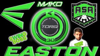 Bat Review 2015 ASA OG Easton Mako Torq Brett Helmer Slowpitch Bat  SWING BOSS Pro Ross McNiel [upl. by Yrrem]