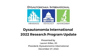 Dysautonomia International 2022 Research Update [upl. by Esined]