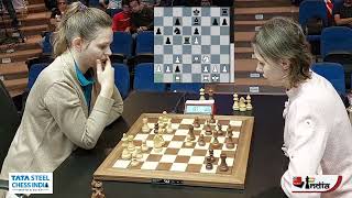 Anna vs Mariya  Battle of the Muzychuk sisters  Tata Steel Chess India 2022 Women Blitz [upl. by Balliol422]