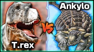 TREX vs ANKYLOSAURUS — Who Would Win dinosaur trex animals [upl. by Eecram]