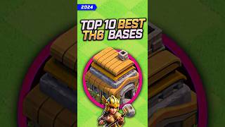 TOP 10 BEST TH6 BASES 😍 WarTrophyFarm th6 th6base clashofclans clashbabe cocbases coc [upl. by Aniwde144]