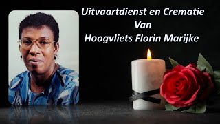 LIVESTREAMING Uitvaartdienst en Crematie van Hoogvliets Florin Marijke [upl. by Yanat]