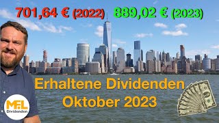 Dividenden Oktober 2023 83720 € Dividendendepot quotNo risk no funquot [upl. by Quinn]