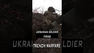 Ukrainian machine gunner firing Trench warfare army military [upl. by Harty562]