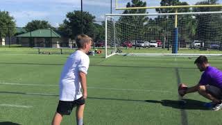 Gavin Wills  FL 2028 6th Grade  Kicker Punter  Phase 3 Kicking Camp July Florida Camp 2021 [upl. by Eniamirt]