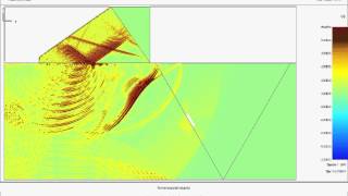 PZFlex  NDT shear wave weld inspection from a phased array [upl. by Bonnette]