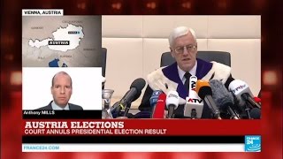 Austria elections court annuls presidential election result [upl. by Akinhoj]