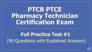 PTCB Pharmacy Technician Certification Exam Full Practice Test 1  90 Questions w Explained Answers [upl. by Adanama]