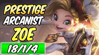 CLEAN PRESTIGE EDITION ARCANIST ZOE MID  Build amp Runes  League of Legends [upl. by Heindrick530]