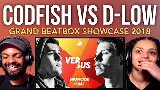 INSANE CODFISH vs D LOW Grand Beatbox SHOWCASE Battle 2018 Reaction [upl. by Just]