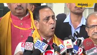 CM Rupani replying in Hindi  Mijaaj News [upl. by Talich]