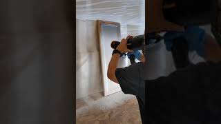 Spray painting kitchen cabinets with Wagner flexio 2000 [upl. by Ahsiekit]