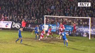 Epic goal mouth scramble  FA Cup Third Round Kidderminster Harriers vs Peterborough United [upl. by Eveneg]