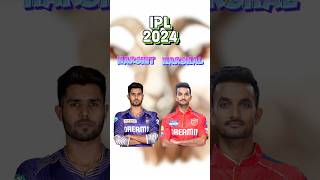 Harshit Rana vs Harshal patel⚡️ipl2024 ytshorts youtubeshorts [upl. by Mervin558]