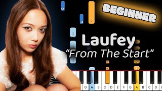 Laufey From The Start Piano Tutorial Beginner [upl. by Einallem]