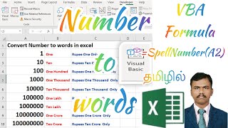 Excel number to words formula in Tamil [upl. by Notnirt914]