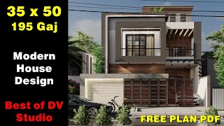 35X50 4BHK G1 House Design  195 Gaj with mindblowing Interior design  DV Studio [upl. by Noyk]