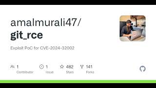 GitHub  amalmurali47gitrce Exploit PoC for CVE202432002 [upl. by Norud87]