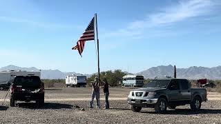 Caught on Camera at QUARTZSITE Wow oh Wow The National Anthem [upl. by Eilyac]