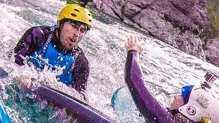 BOOGIE BOARDING IN RAPIDS DANGEROUS [upl. by Raynell]