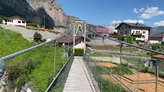 Pont suspendu 1 de Chamoson  Hängebrücke bei Sion Wallis Schweiz [upl. by Trude405]