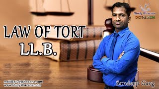 Free Online Lecture on Law of Torts by S K Garg  Study Khazana [upl. by Ahsika165]