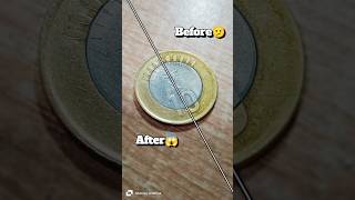 How Clean A Coin  Before vs After Cleaning Coin  cleaning shorts art coin viralshorts [upl. by Amoihc]