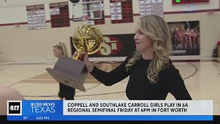 Coppell Southlake Carroll girls basketball teams face each other in regional semifinal [upl. by Gothard]