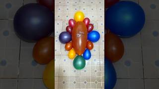 ASMR Various Water Colors Balloons Big Orange HBD amp 12 Mini rainbow Balloons pop reverse satisfying [upl. by Egidius]