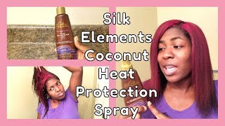 Silk Elements Coconut Heat Protection Spray Review amp Demo [upl. by Alcinia]