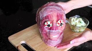 Scary Halloween Party Food Ideas  Prosciutto Head on a Platter Appetizer Recipe  Easy Appetizer [upl. by Oterol]