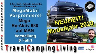 MegaMobil  Neuheit auf MAN  Mega ReAktiv 680  Vorstellung Testfahrt  Hubbett neue Sitzbank [upl. by Ribak579]