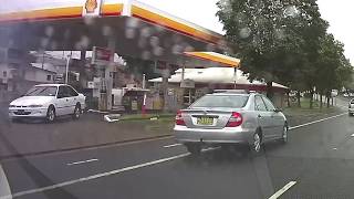 Dashcam Australia  Petrol station crash Newcastle [upl. by Eido]