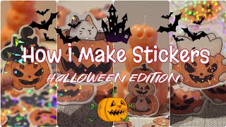 How I Make Stickers Halloween Edition Ft Pokemon [upl. by Wartow]