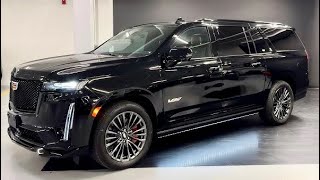 AllNew Cadillac Escalade 2023 Luxury SUV  Black color indepth Walkaround [upl. by Rebmetpes]