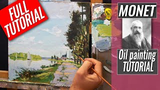 Painting Like Monet  Impressionist Techniques  Full TUTORIAL  Argenteuil [upl. by Neumann]