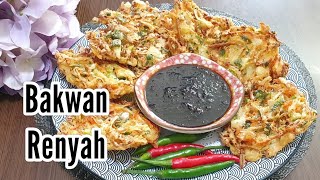 Crispy Vegetables Fritters Recipe  BakwanCucurJemput Jemput Sayur [upl. by Yniatirb]