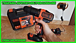 Trapano avvitatorepercussione a batteria  Black Decker BDCHD18K QW [upl. by Edna325]