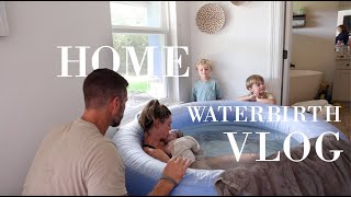 Natural Home Birth Vlog  Peaceful Water Birth Labor amp Delivery of baby Poppy Love [upl. by Shlomo]