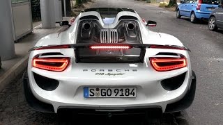 Porsche 918 Spyder Sound  Start Ups Revs amp In Action On Track [upl. by Moshe]