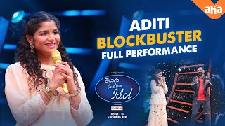 Aditi aces an AR Rahman composition  Full Performance  Telugu Indian Idol [upl. by Maleki661]