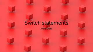 Switch Statements Tutorial For Beginners  AQ Digi Space [upl. by Naik]