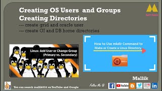 06 Creating OS Groups amp OS User grid amp oracle  Creating GI and DB Home Directories  OEL6 [upl. by Smith]