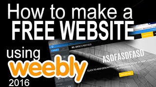 Weebly 2016  Introduction tutorial to weeblycom Create a Free Website [upl. by Ainit724]