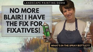 The Fix for Fixatives Pastel Tip and Demo for using workable Fixative in a Marsh Painting [upl. by Aidyn596]