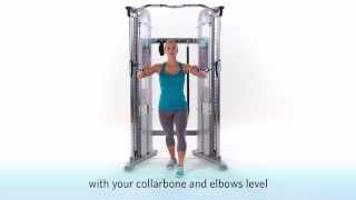 Precor Functional Training System Glide  Standing Chest Press Instruction [upl. by Nella]