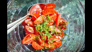 Tomatensalat Rezept Video  Tomato Salad Recipe Video [upl. by Akilam]