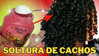 SOLTURA DE CACHOS  RELAXAMENTO CASEIRO HIDRATANTE PARA CABELO CACHEADO RESSECADO E SECO [upl. by Cleon]