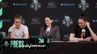 Sandy Brondello Sabrina Ionescu and Breanna Stewart Press Conference  Liberty vs Lynx [upl. by Maighdiln]