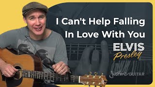 I Cant Help Falling In Love With You by Elvis  Easy Guitar Lesson [upl. by Bamford]